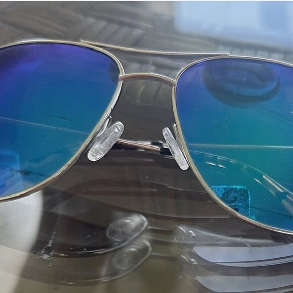 AUTHENTIC MAUI JIM CLIFF HOUSE Polarized Silver Blue Hawaii MJ247-17 59/15/120 - Picture 4 of 6